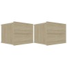 Tables de chevet 2 pcs Chêne sonoma 40x30x30 cm Bois ingénierie 