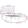 Cadre de lit sans matelas bois massif 
