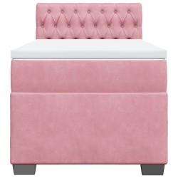 Sommier à lattes de lit et matelas Rose 80x200 cm Velours 