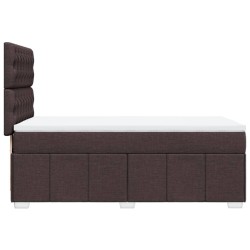 Sommier à lattes de lit avec matelas Marron foncé 90x190 cm 