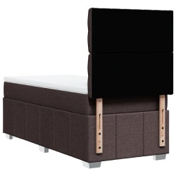 Sommier à lattes de lit avec matelas Marron foncé 90x190 cm 