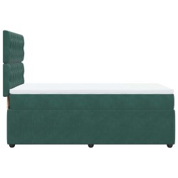 Sommier à lattes de lit avec matelas Vert foncé 90x190 cm 