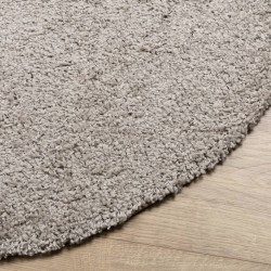 Tapis shaggy PAMPLONA poils longs moderne beige Ø 160 cm 