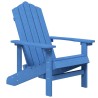 Chaises de jardin Adirondack avec table PEHD Bleu aqua 