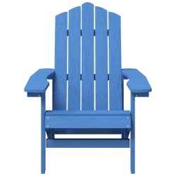 Chaises de jardin Adirondack avec table PEHD Bleu aqua 