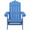 Chaises de jardin Adirondack avec table PEHD Bleu aqua 