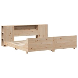 Cadre de lit sans matelas 180x200 cm bois massif de pin 