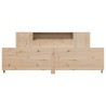 Cadre de lit sans matelas 180x200 cm bois massif de pin 
