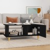 Table basse noir 90x50x40 cm bois d'ingénierie 