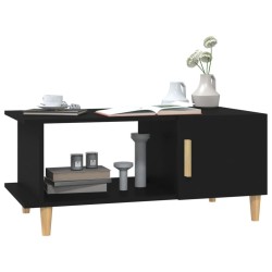 Table basse noir 90x50x40 cm bois d'ingénierie 