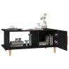Table basse noir 90x50x40 cm bois d'ingénierie 