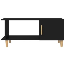 Table basse noir 90x50x40 cm bois d'ingénierie 