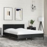 Cadre de lit sans matelas noir 140x190 cm 