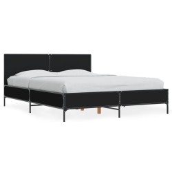 Cadre de lit sans matelas noir 140x190 cm 