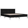 Cadre de lit sans matelas noir 140x190 cm 