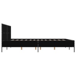 Cadre de lit sans matelas noir 140x190 cm 