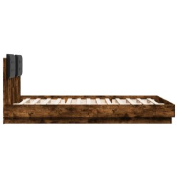 Cadre de lit sans matelas chêne fumé 150x200 cm 