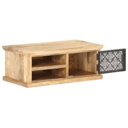 Table basse avec porte 90x50x35 cm Bois de manguier solide 
