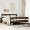 Cadre de lit en métal sans matelas chêne marron 183x213 cm 