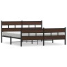 Cadre de lit en métal sans matelas chêne marron 183x213 cm 