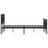 Cadre de lit en métal sans matelas chêne marron 183x213 cm 