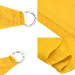 Voile d'ombrage 160 g/m² triangulaire jaune 2,5x2,5x3,5 m PEHD 