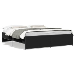 Cadre de lit sans matelas noir 180x200 cm 