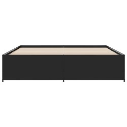 Cadre de lit sans matelas noir 180x200 cm 