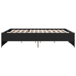 Cadre de lit sans matelas noir 180x200 cm 