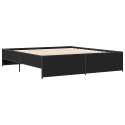 Cadre de lit sans matelas noir 180x200 cm 