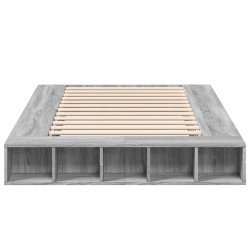 Cadre de lit sans matelas sonoma gris 140x190 cm 