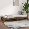 Lit coulissant sans matelas marron miel 2x(90x200) cm 