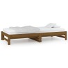 Lit coulissant sans matelas marron miel 2x(90x200) cm 