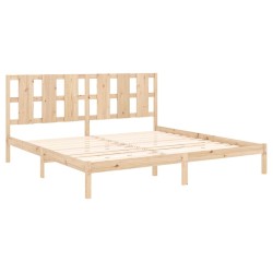 Cadre de lit sans matelas 180x200 cm bois massif 