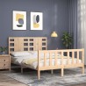Cadre de lit sans matelas bois de pin massif 