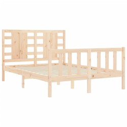 Cadre de lit sans matelas bois de pin massif 