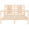 Cadre de lit sans matelas bois de pin massif 