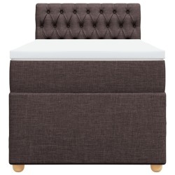 Sommier à lattes de lit avec matelas Marron foncé 90x200 cm 