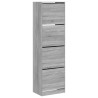 Armoire à chaussures 4 tiroirs rabattables sonoma 60x42x204 cm 
