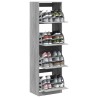 Armoire à chaussures 4 tiroirs rabattables sonoma 60x42x204 cm 