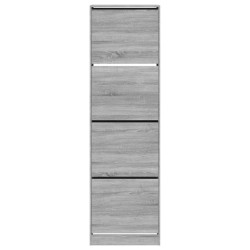 Armoire à chaussures 4 tiroirs rabattables sonoma 60x42x204 cm 