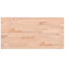 Dessus de table 80x40x2,5 cm rectangulaire bois massif de hêtre 