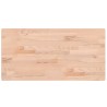 Dessus de table 80x40x2,5 cm rectangulaire bois massif de hêtre 