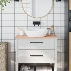 Comptoir de salle de bain 80x40x2,5 cm bois massif de hêtre 