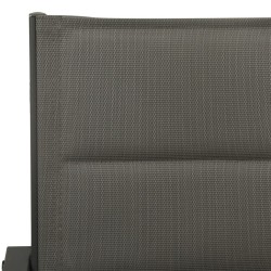 Ensemble à manger de jardin 3 pcs noir textilène et acier 