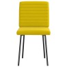 Chaises à manger lot de 4 jaune velours 