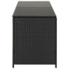 Boîte de rangement de jardin résine tressée 200x50x60 cm noir 