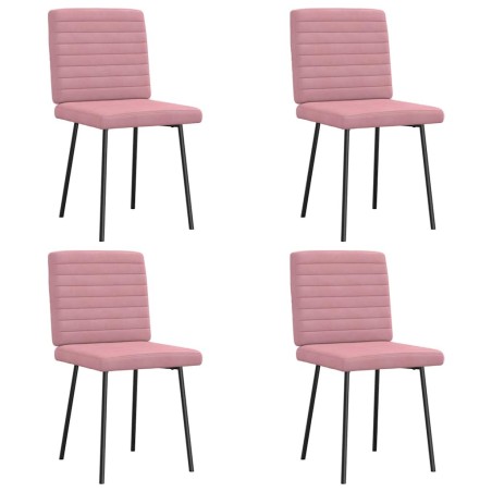 Chaises à manger lot de 4 Rose Velours 