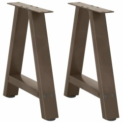 Pieds de table basse en forme de A, 2 pièces, 38 x (42-43) cm, acier 