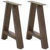 Pieds de table basse en forme de A, 2 pièces, 38 x (42-43) cm, acier 